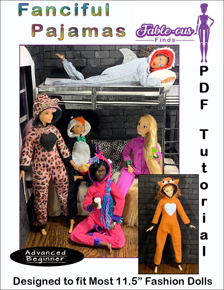 Barbie pajamas for dolls hot sale