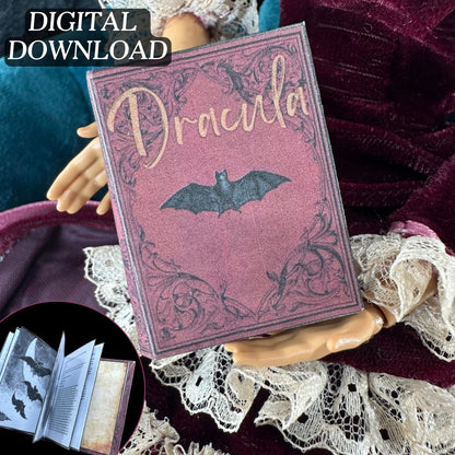 Printable Dracula Miniature Book - Instant PDF Download