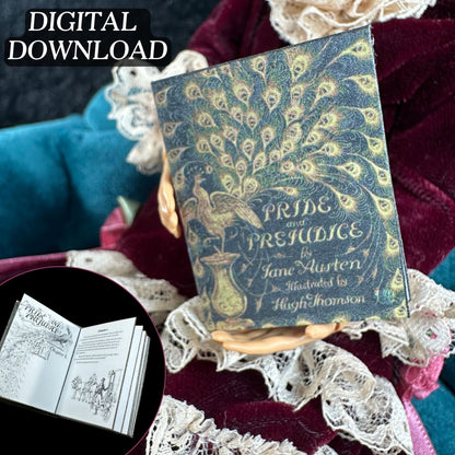 Printable Pride and Prejudice Miniature Book - Instant PDF Download