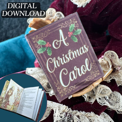 Printable A Christmas Carol Miniature Book - Instant PDF Download