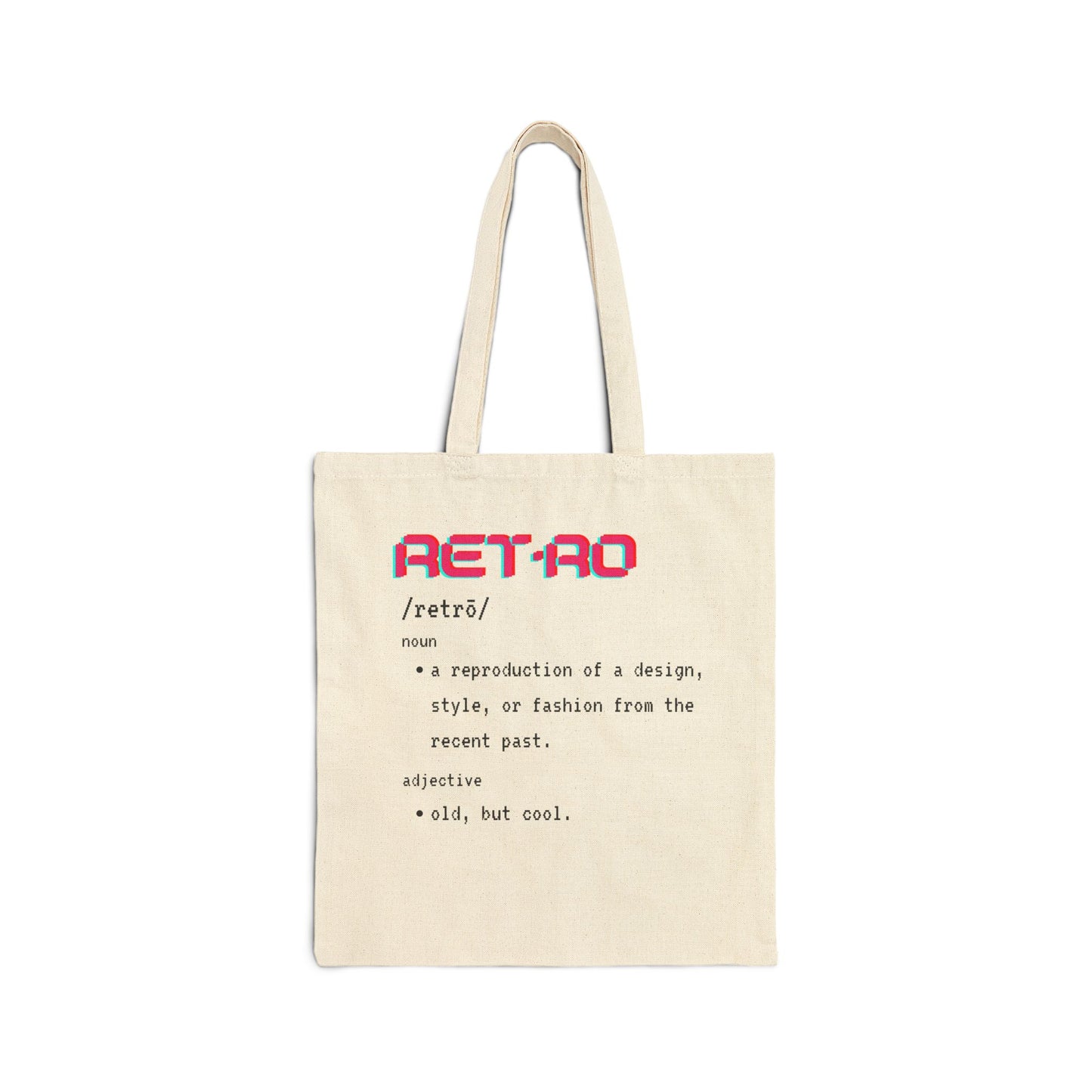 Retro Definition Cotton Canvas Tote Bag