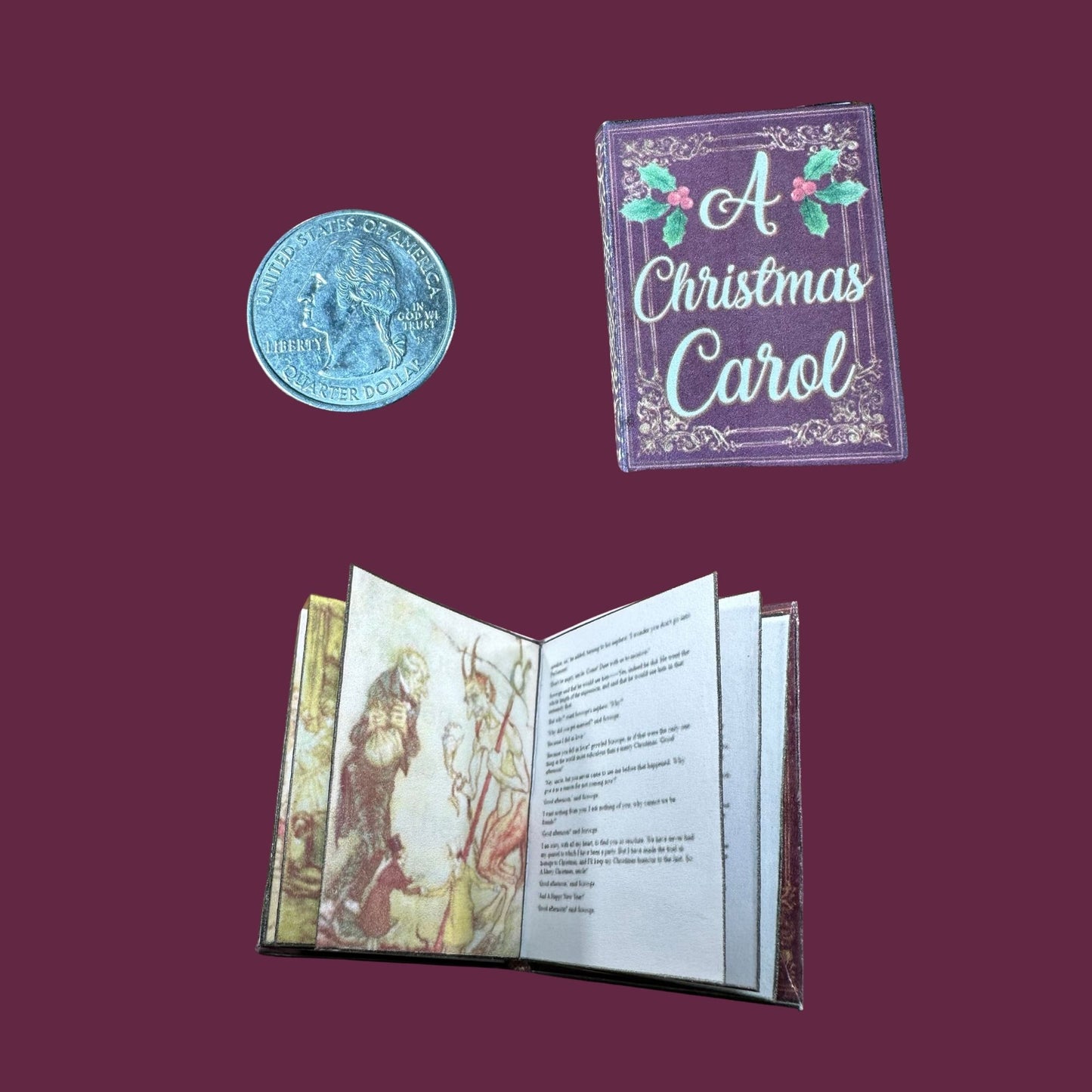 Printable A Christmas Carol Miniature Book - Instant PDF Download