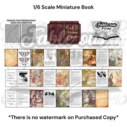 Printable A Christmas Carol Miniature Book - Instant PDF Download