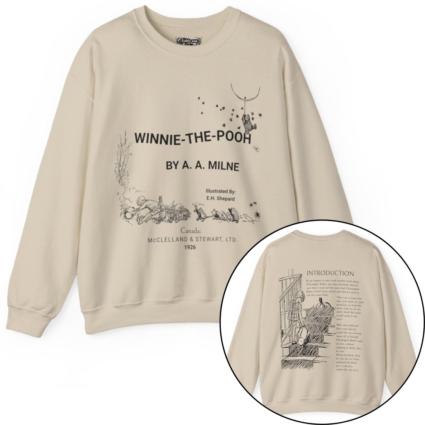 Classic Winnie the Pooh Book Cover Sweatshirt