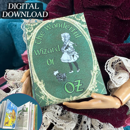 Printable The Wonderful Wizard of Oz Miniature Book - Instant PDF Download