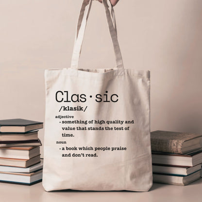 Classic Definition Cotton Canvas Tote Bag